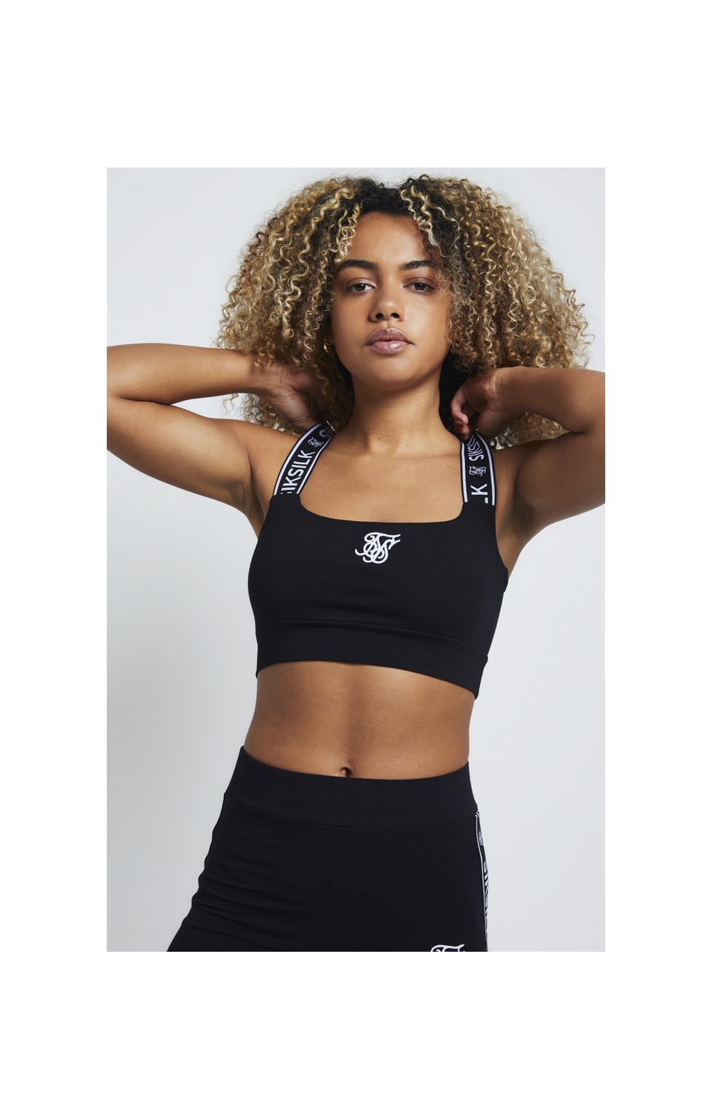 SikSilk Tape Strap Bralette - Black (1)