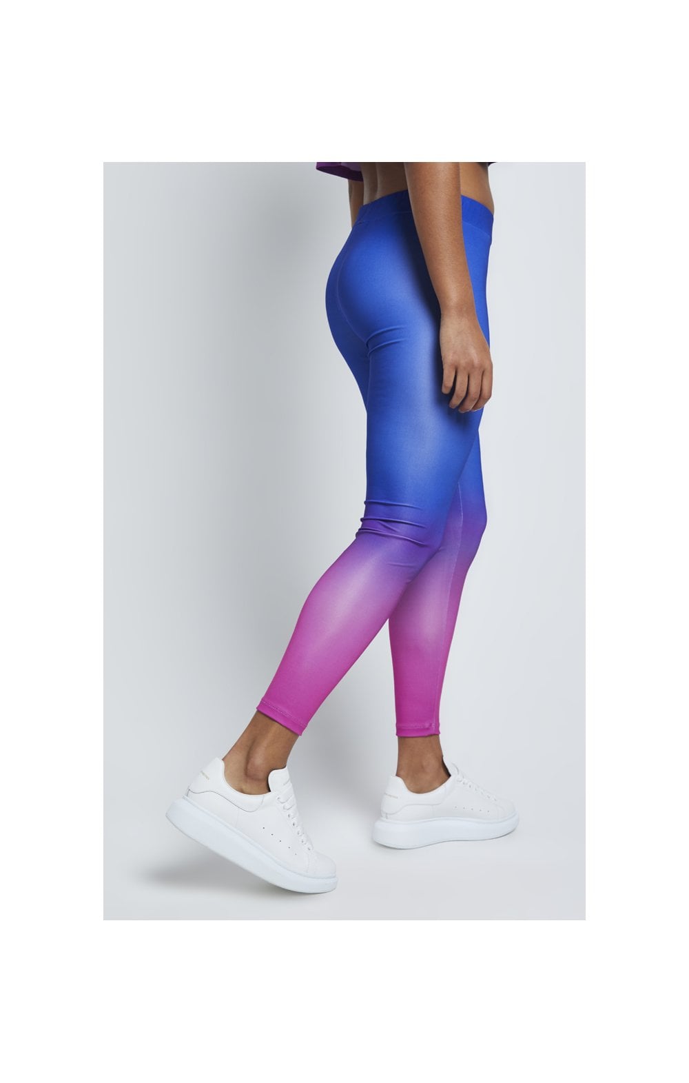 Load image into Gallery viewer, SikSilk Fade Leggings – Blue &amp; Rose (1)