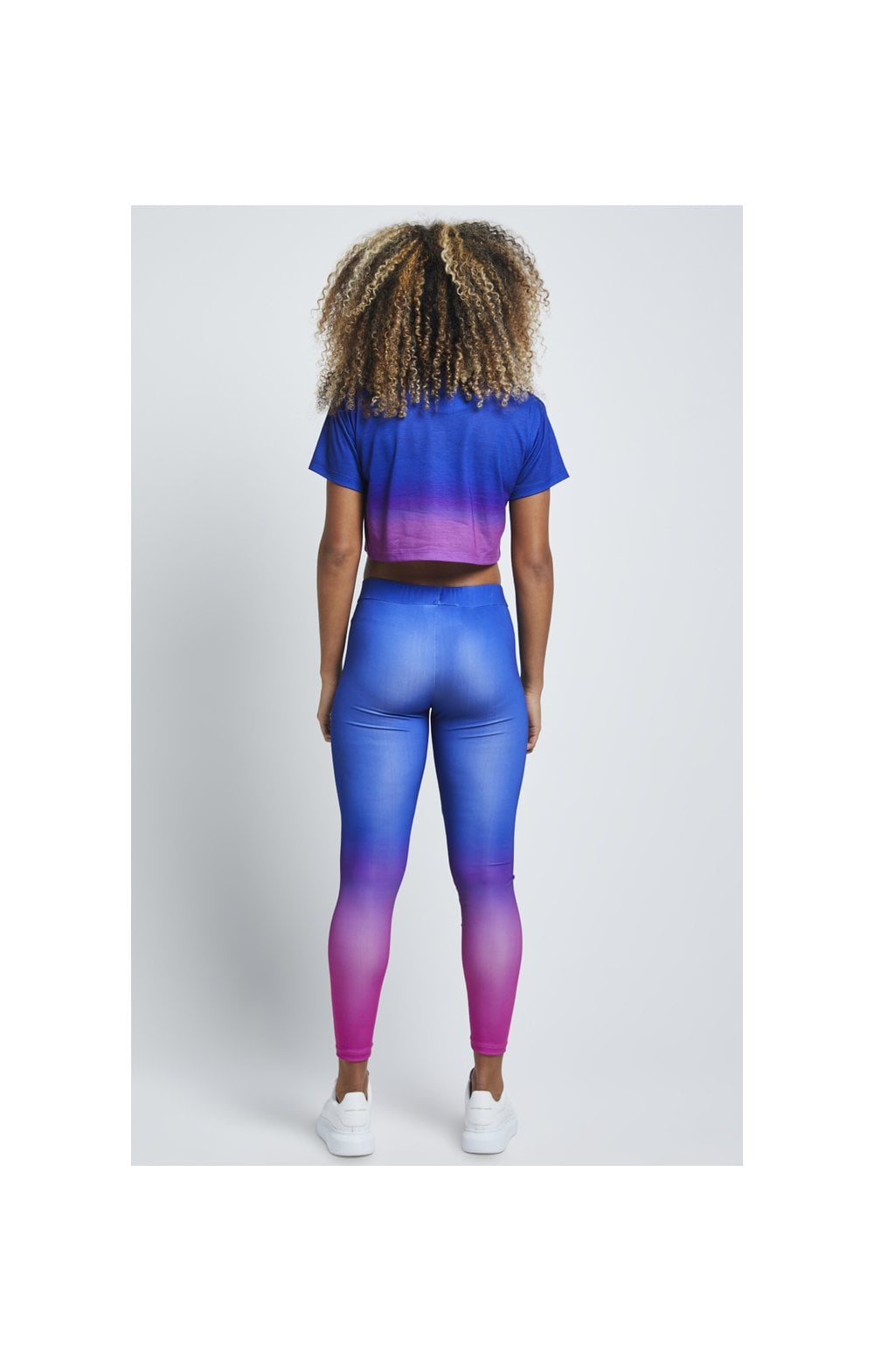 Load image into Gallery viewer, SikSilk Fade Leggings – Blue &amp; Rose (4)