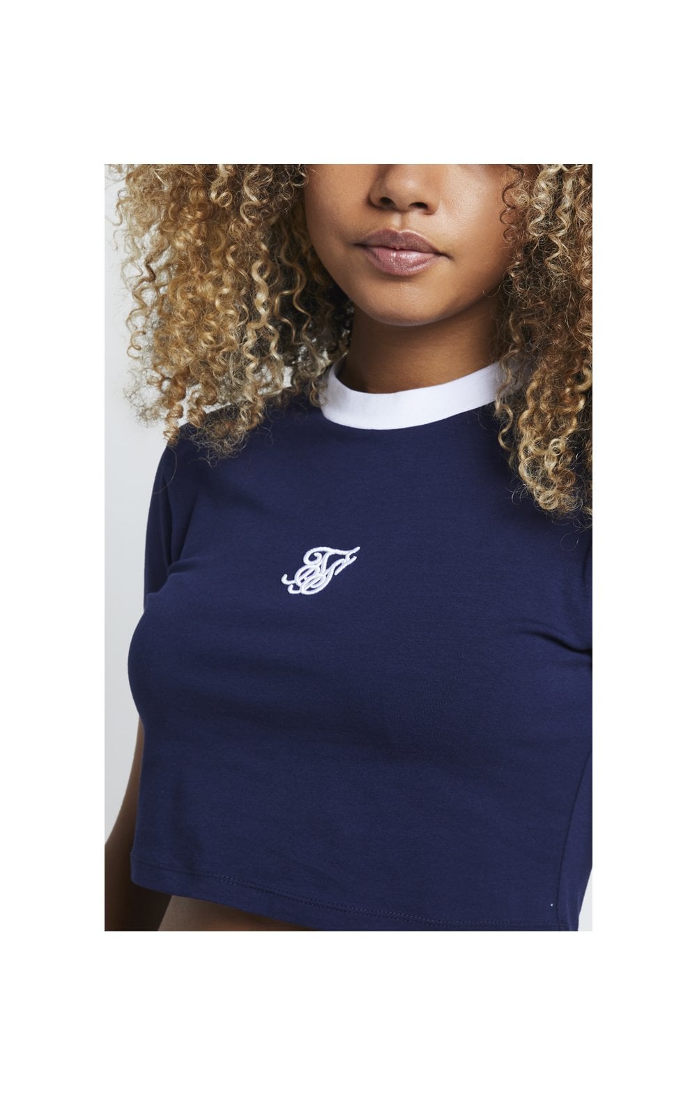 Load image into Gallery viewer, SikSilk Ringer Crop Tee – Eclipse (2)