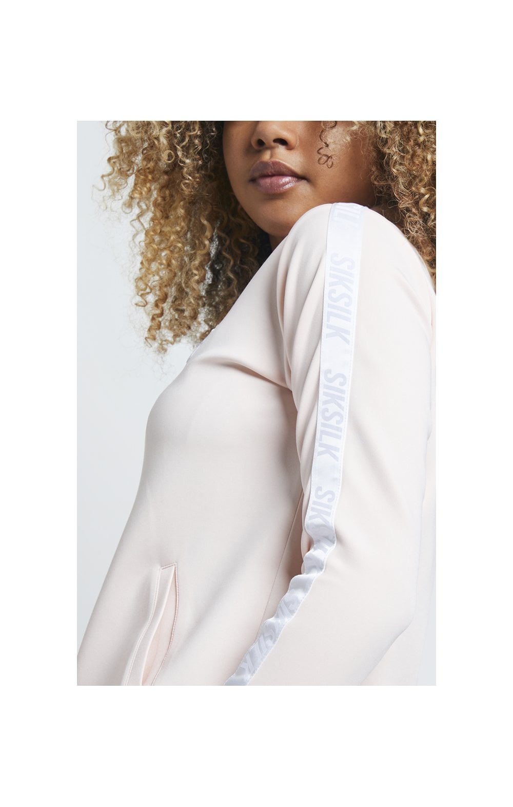 Load image into Gallery viewer, SikSilk 1/4 Zip Tape Track Top - Cloud Pink (2)