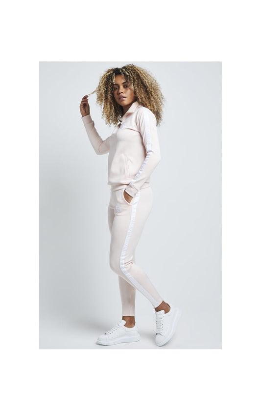 SikSilk 1/4 Zip Tape Track Top - Cloud Pink