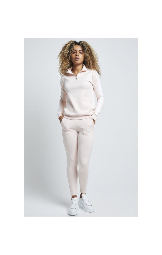 SikSilk 1/4 Zip Tape Track Top - Cloud Pink