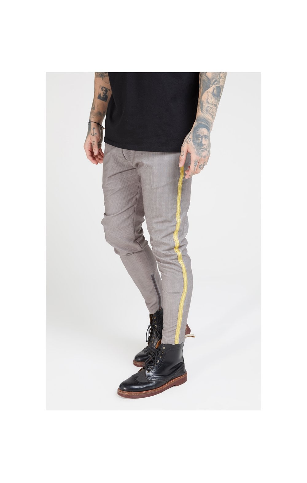 SikSilk Fitted Smart Tape Jogger Pants - Grey (2)