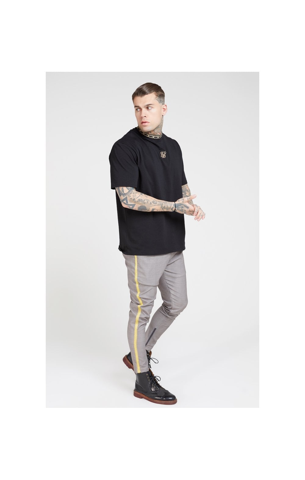 SikSilk Fitted Smart Tape Jogger Pants - Grey (4)
