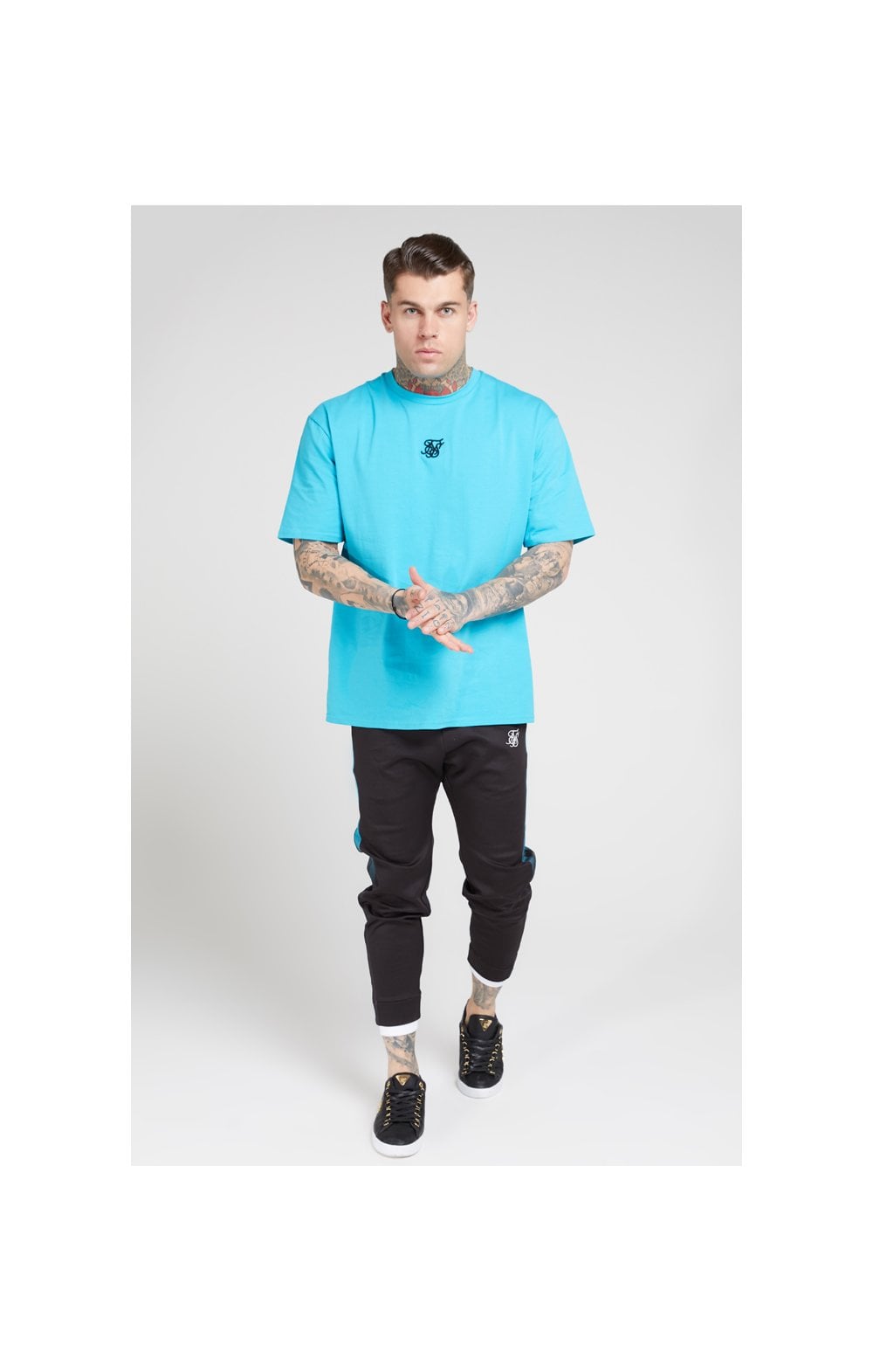 SikSilk S/S Oversize Essential Tee – Teal (3)