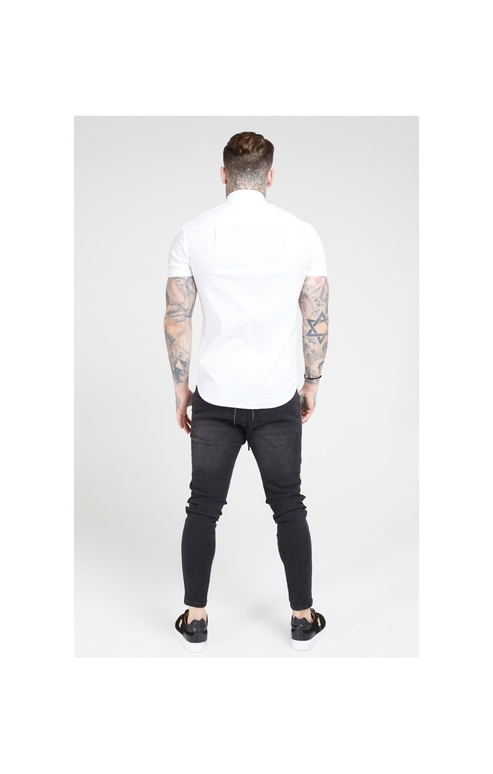 SikSilk S/S Piped Tape Shirt – White (4)