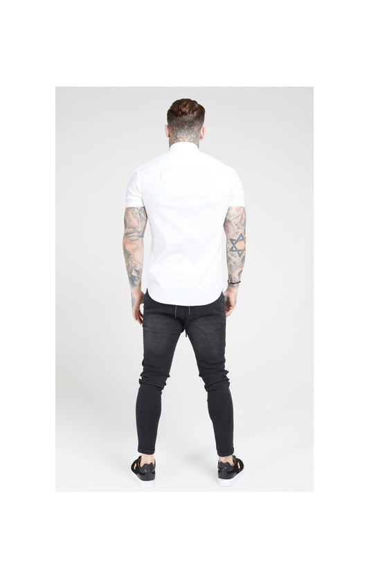 SikSilk S/S Piped Tape Shirt – White