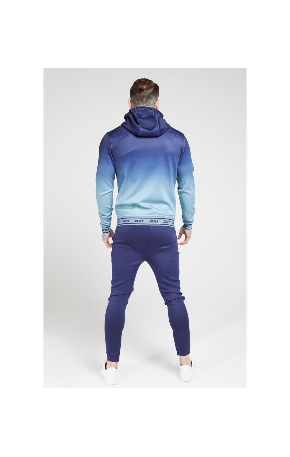 SikSilk Agility Zip Through Hoodie - Urban Blue & Grey (4)