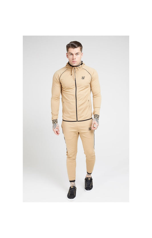 SikSilk Scope Zip Through Hoodie – Beige