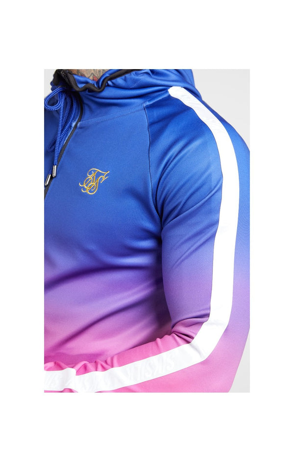SikSilk Athlete Fade Zip Through Hoodie – Blue Neon
