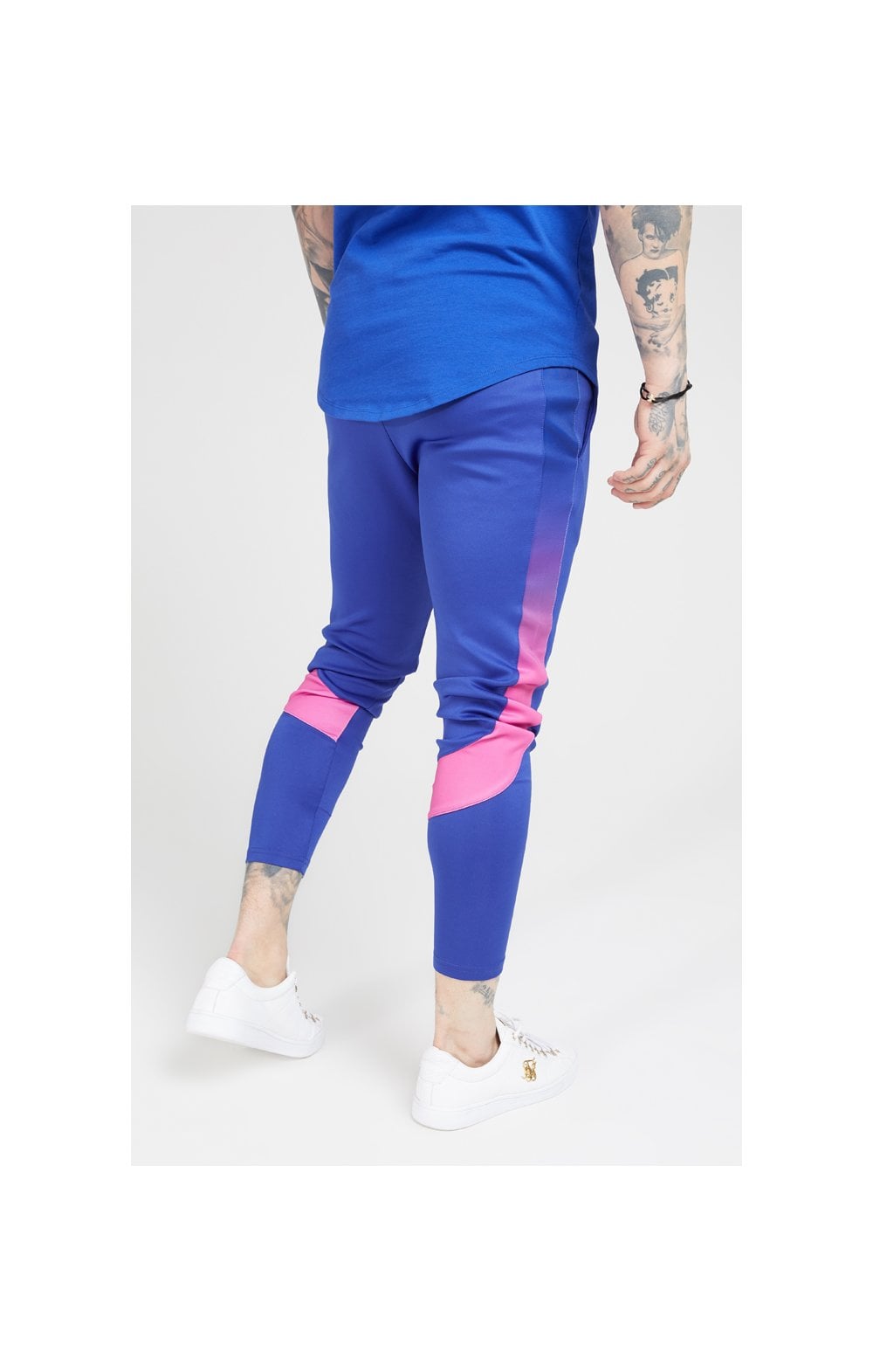 SikSilk Athlete fade Track Pants - Neon Blue (2)