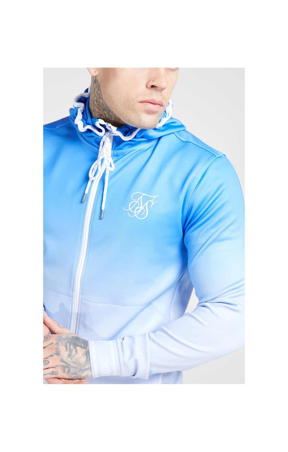 Load image into Gallery viewer, SikSilk Agility Zip Through Hoodie - Blue &amp; Lilac (1)