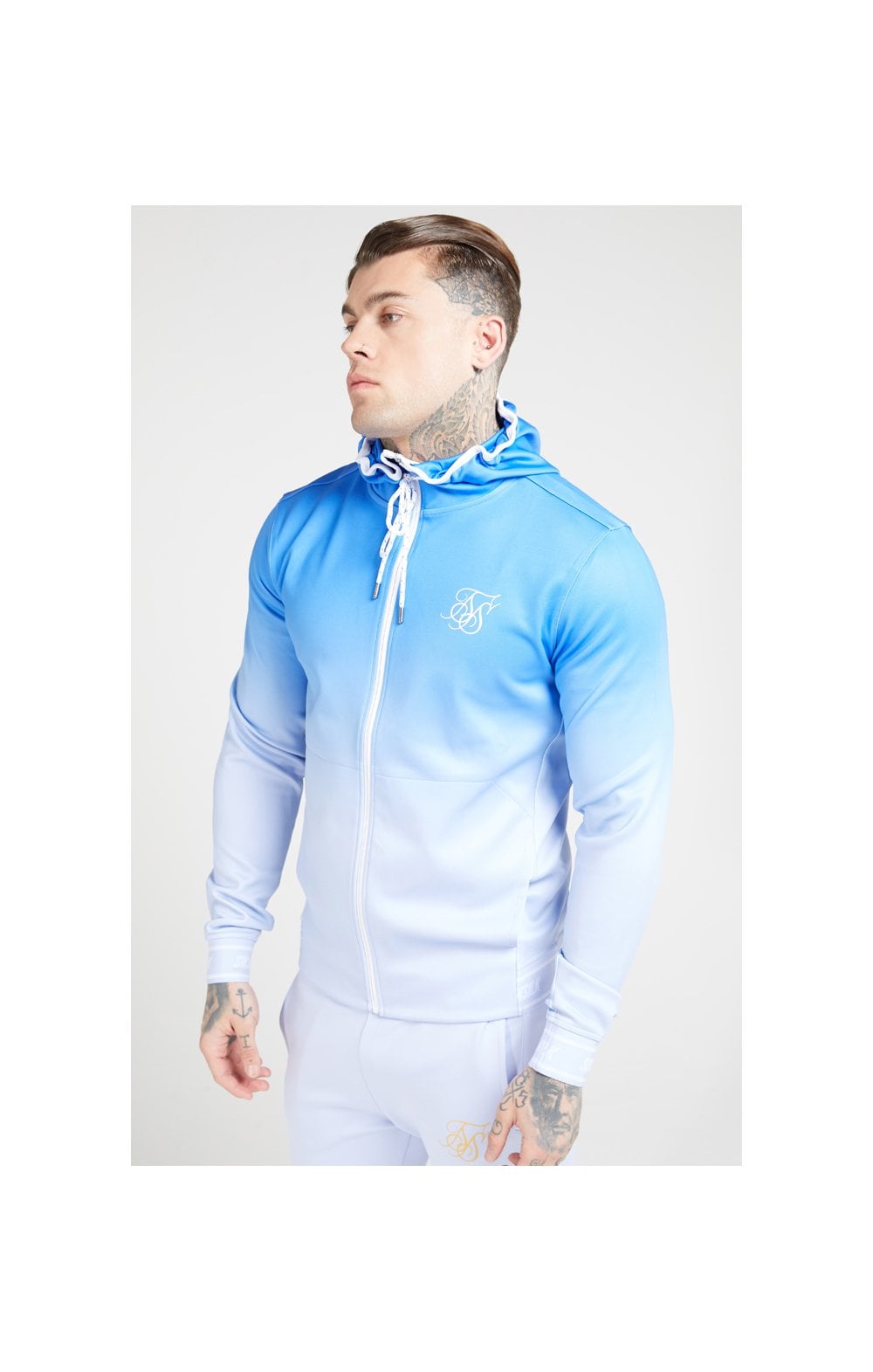 Load image into Gallery viewer, SikSilk Agility Zip Through Hoodie - Blue &amp; Lilac