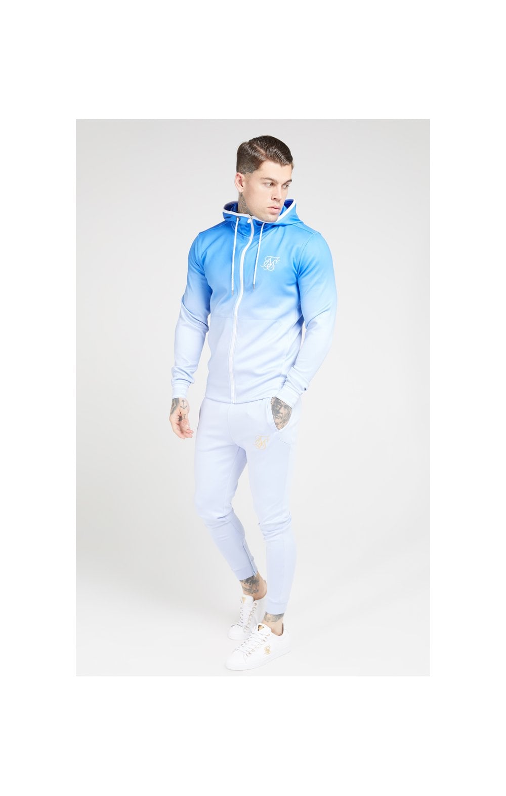 Load image into Gallery viewer, SikSilk Agility Zip Through Hoodie - Blue &amp; Lilac (2)