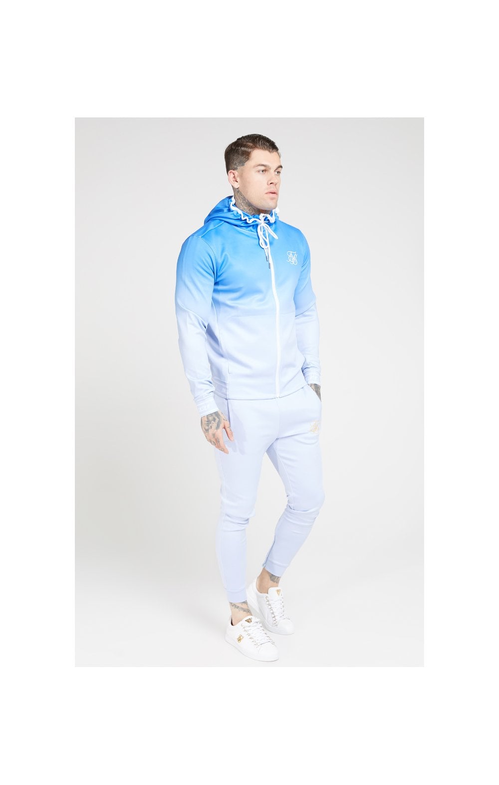 Load image into Gallery viewer, SikSilk Agility Zip Through Hoodie - Blue &amp; Lilac (3)