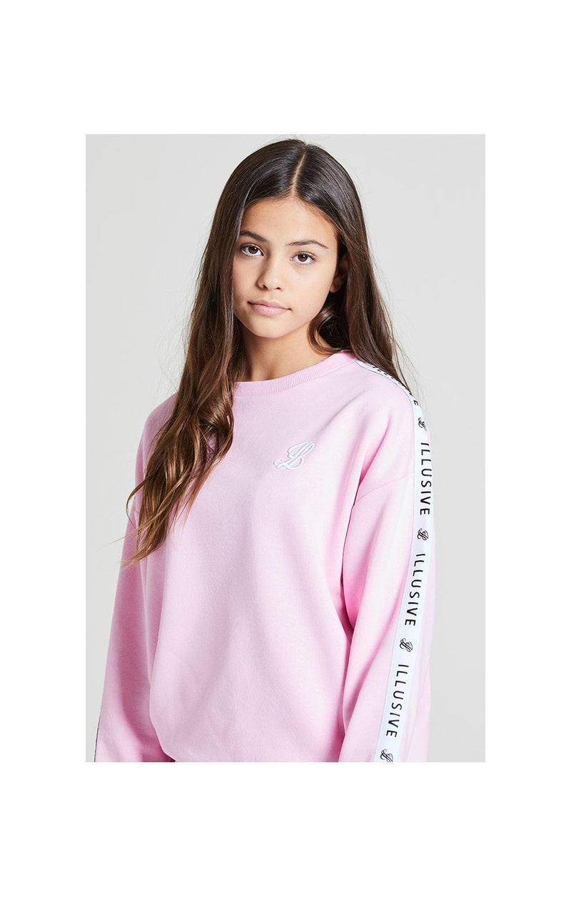 Illusive London Crew Neck Sweater - Pink