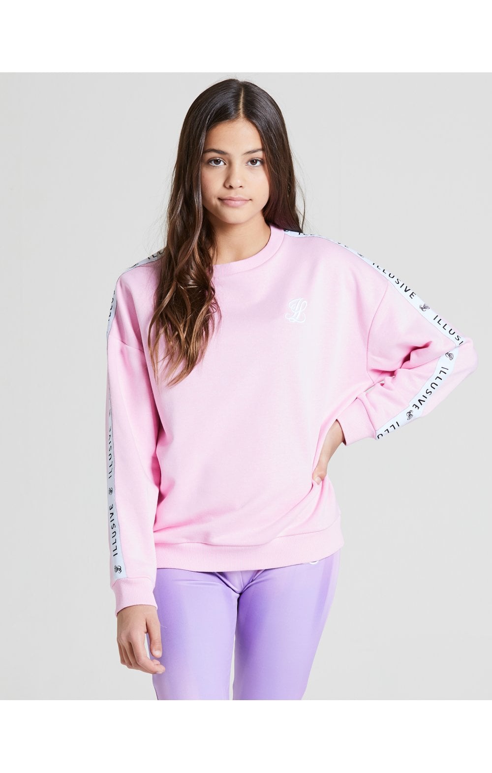 Load image into Gallery viewer, Illusive London Crew Neck Sweater - Pink (1)