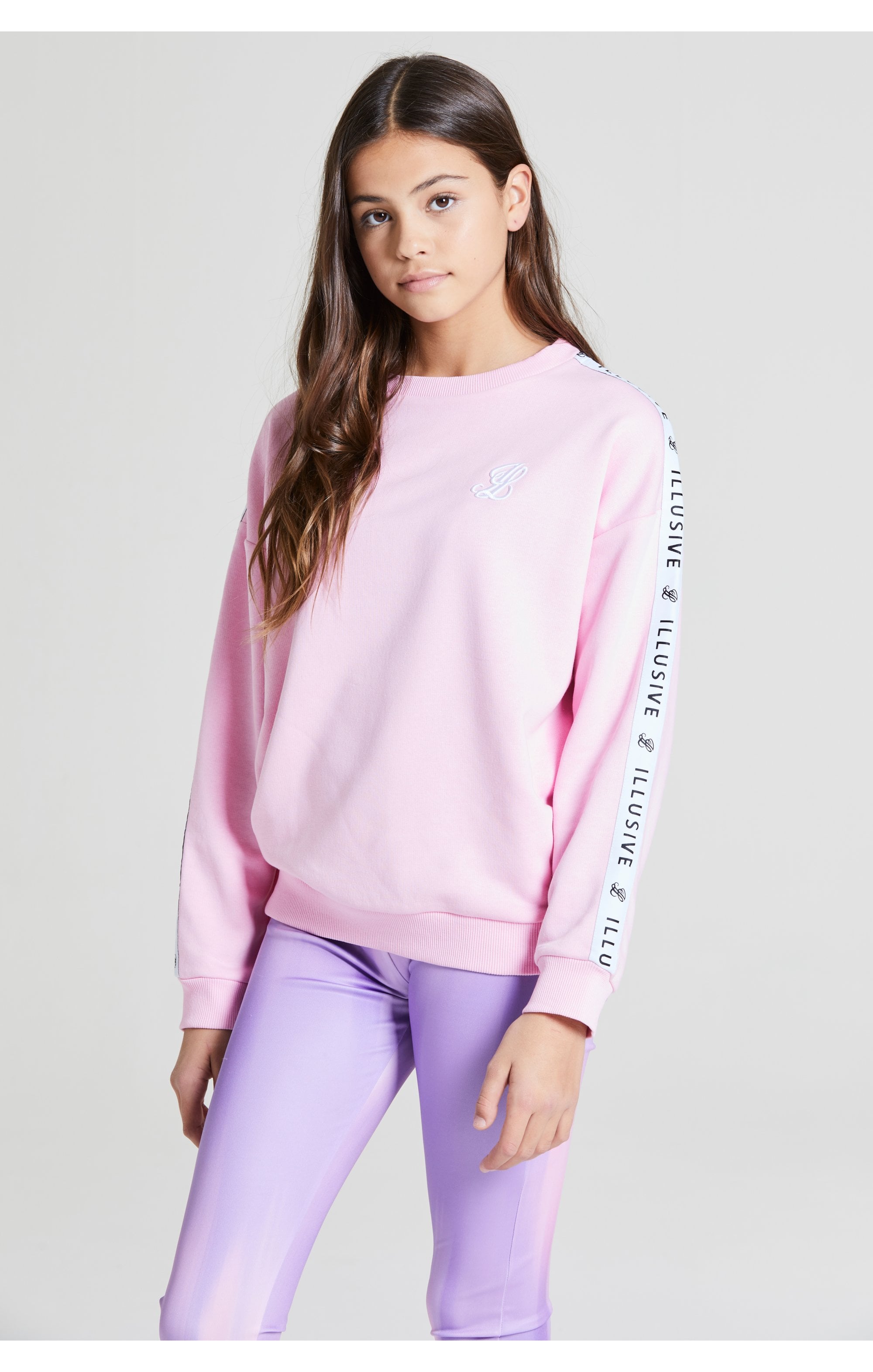 Load image into Gallery viewer, Illusive London Crew Neck Sweater - Pink (2)