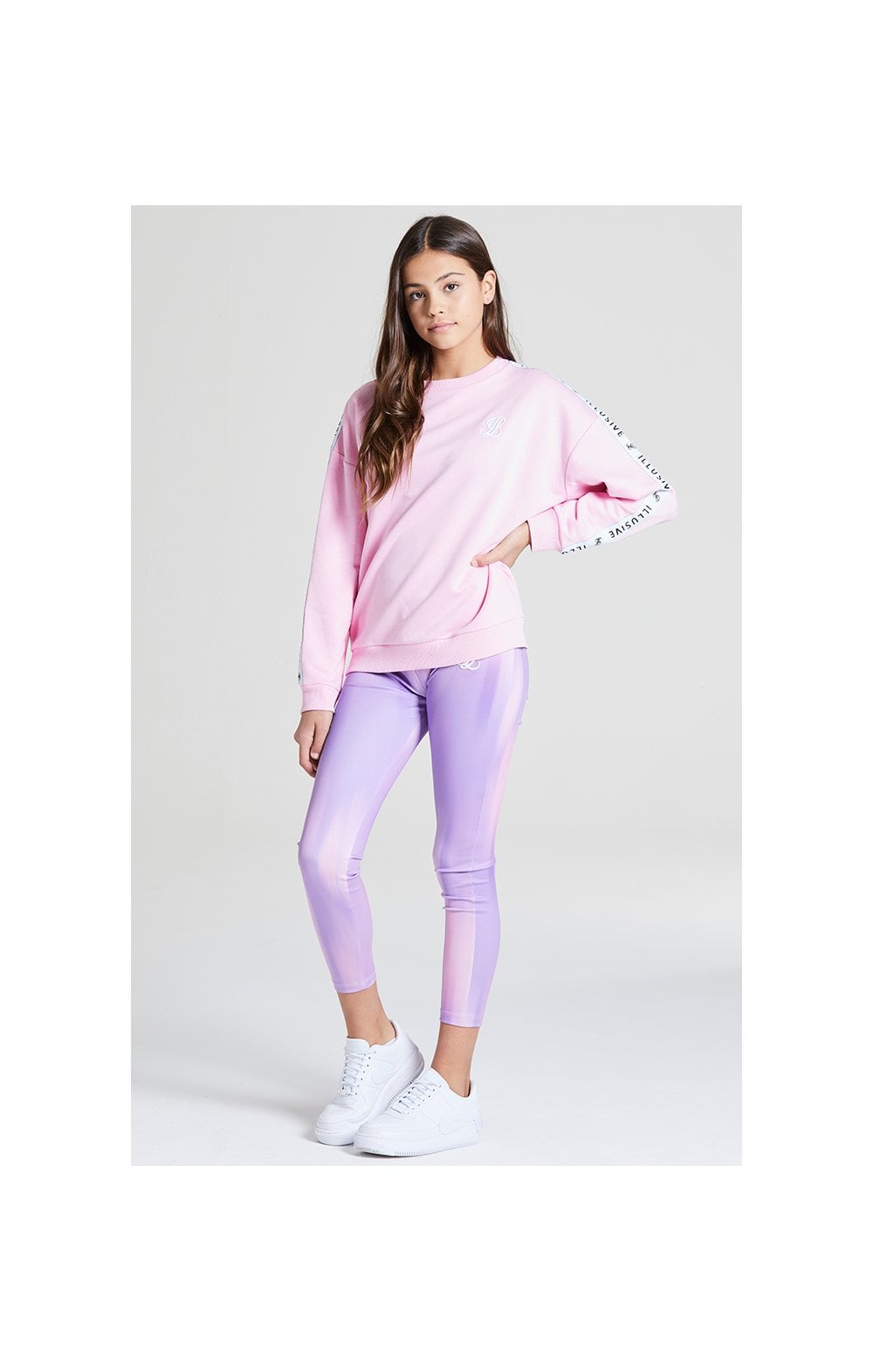 Load image into Gallery viewer, Illusive London Crew Neck Sweater - Pink (4)