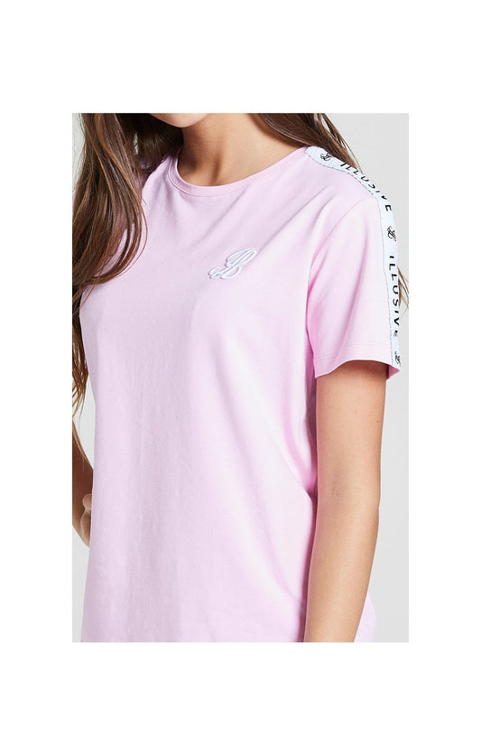 Illusive London BF Fit Taped Tee - Pink