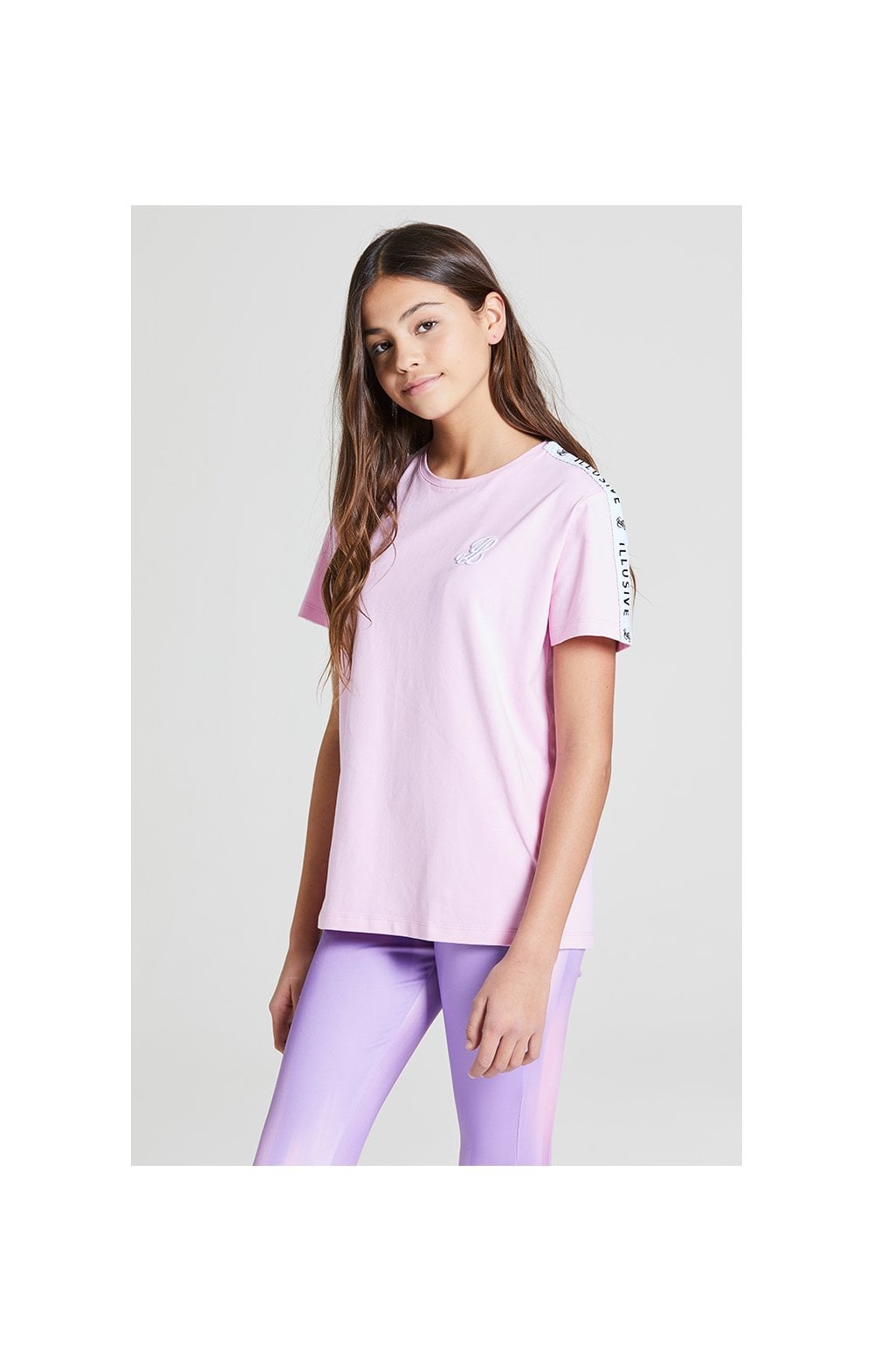 Load image into Gallery viewer, Illusive London BF Fit Taped Tee - Pink
