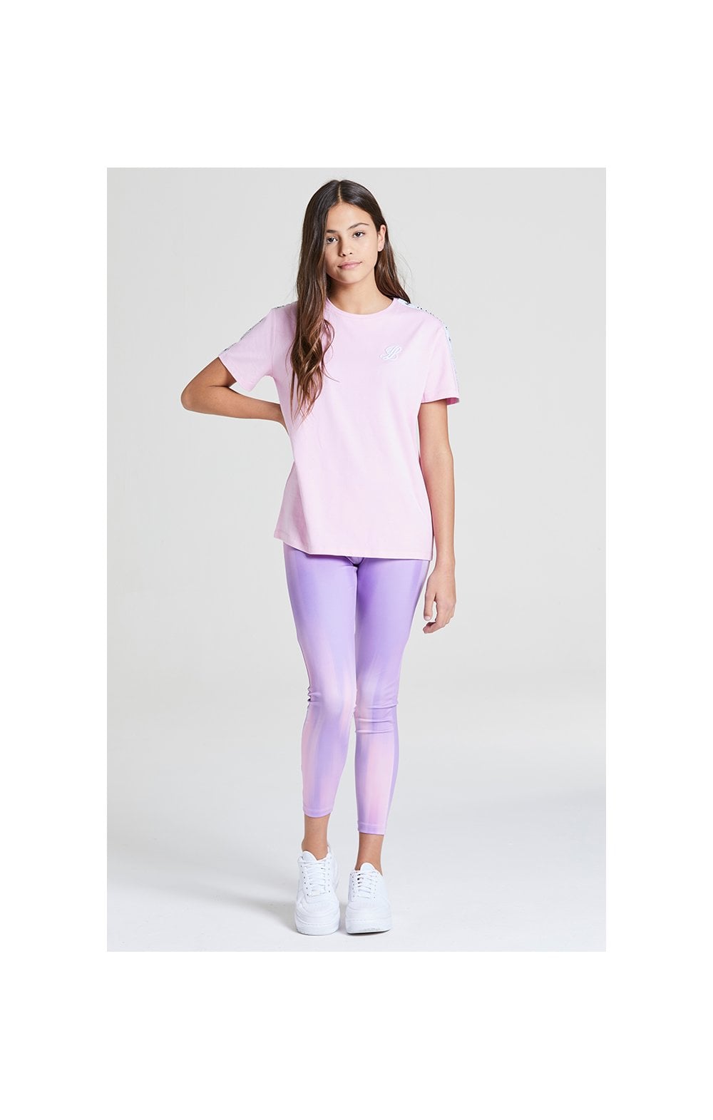 Load image into Gallery viewer, Illusive London BF Fit Taped Tee - Pink (2)