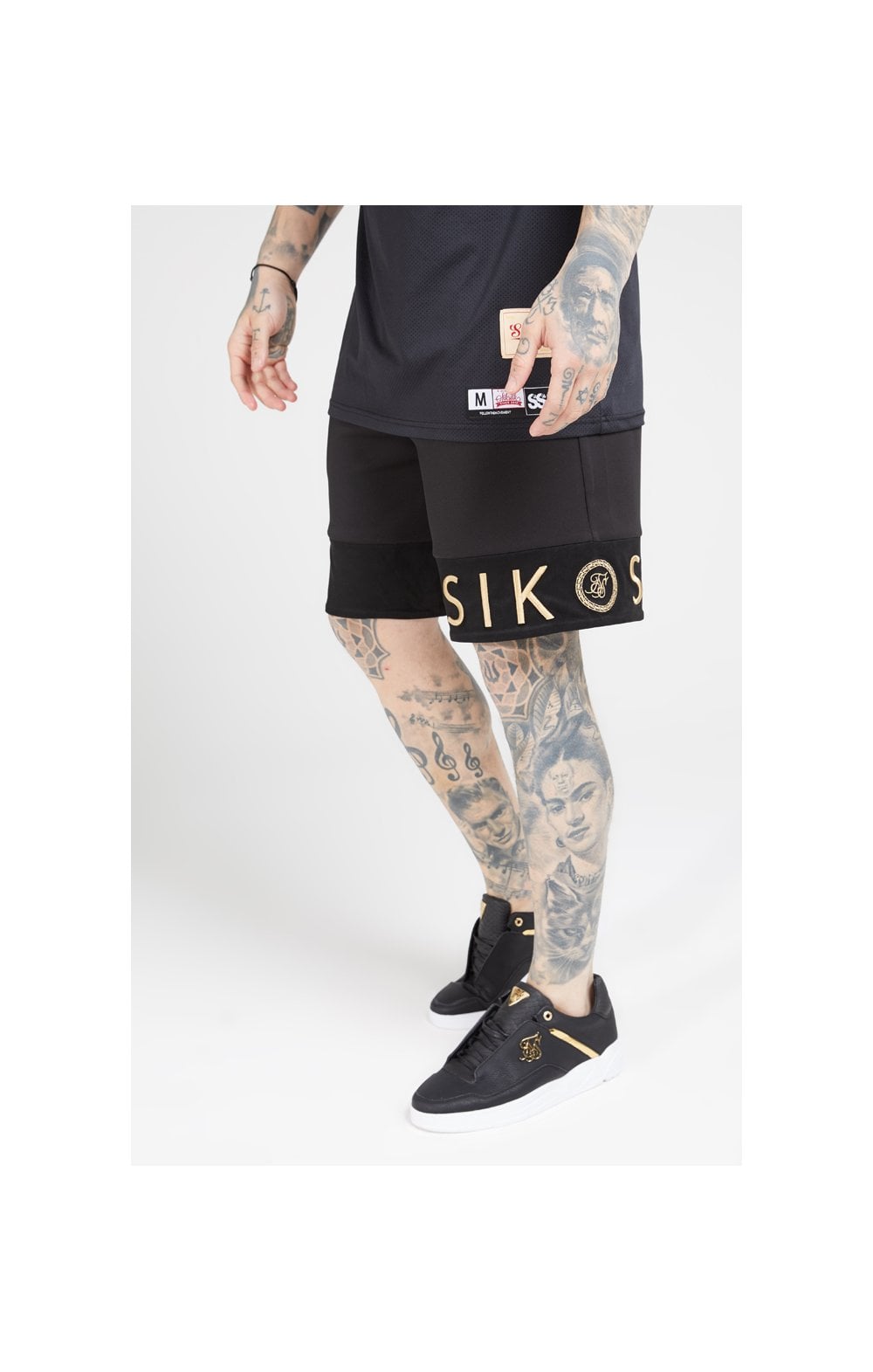 SikSilk Relaxed Shorts - Black & Gold