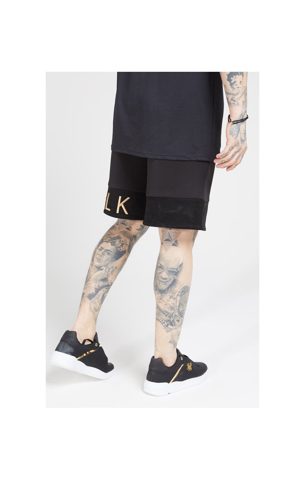 SikSilk Relaxed Shorts - Black & Gold (2)