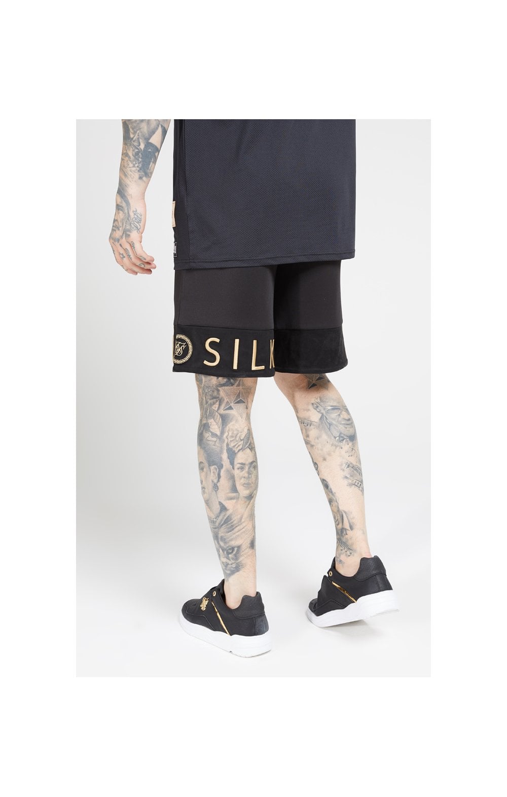 SikSilk Relaxed Shorts - Black & Gold (3)