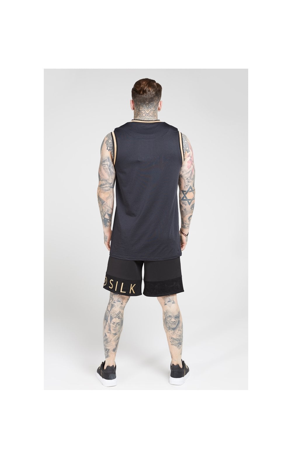 SikSilk Relaxed Shorts - Black & Gold (5)