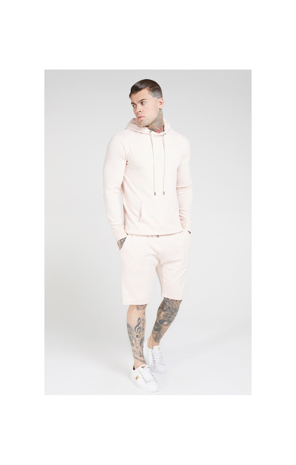 SikSilk Overhead Muscle Fit Hoodie - Cloudy Pink (3)