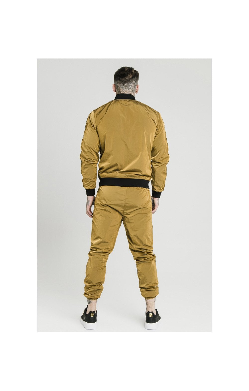 SikSilk Crushed Nylon Tape Bomber – Golden Mustard (4)