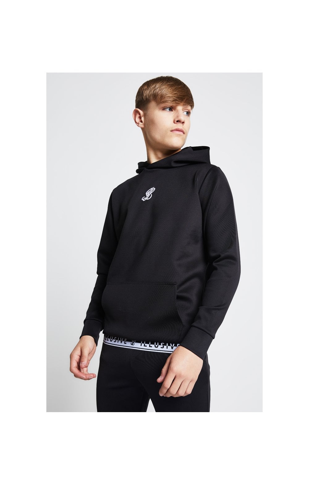 Load image into Gallery viewer, Illusive London Taped Overhead Hoodie - Black