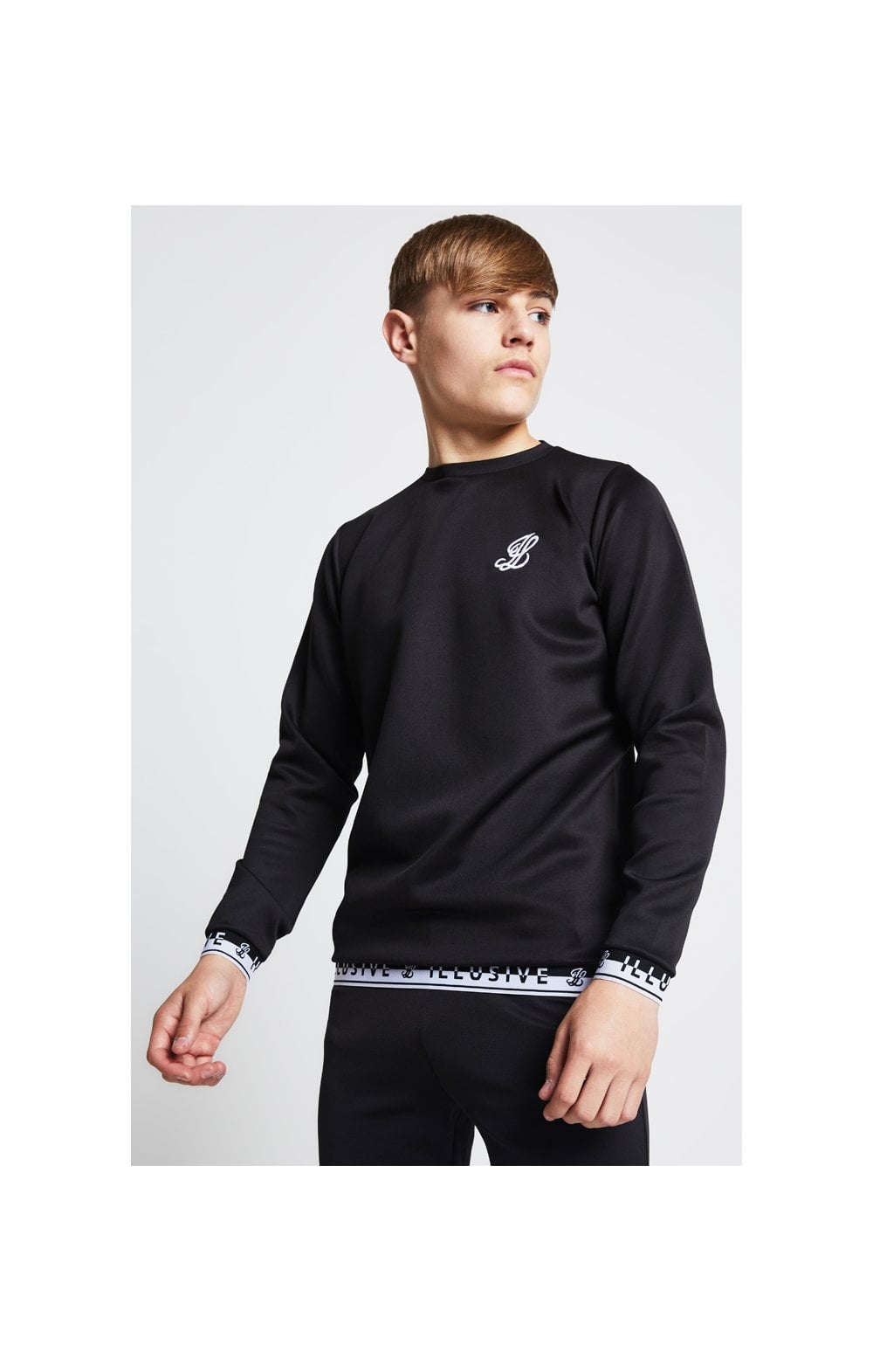 Illusive London Taped Crew Sweater - Black (1)