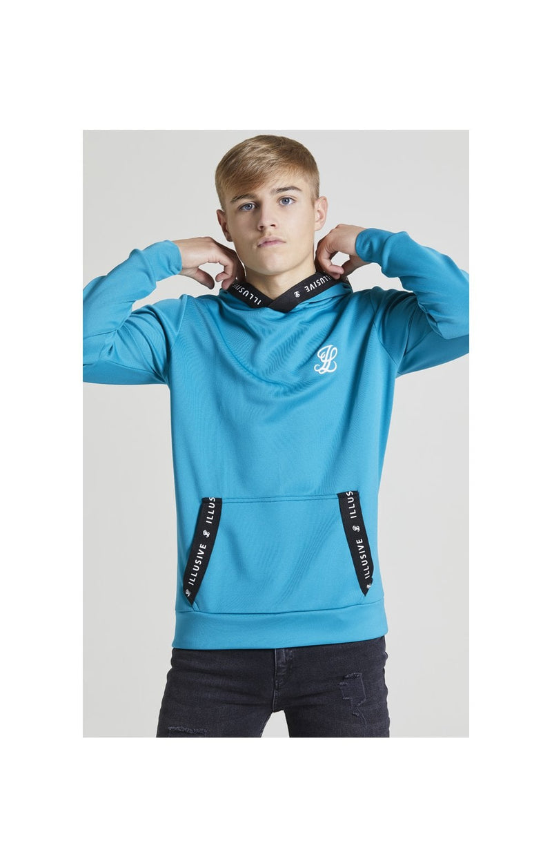 Illusive London Taped Overhead Hoodie - Teal Green