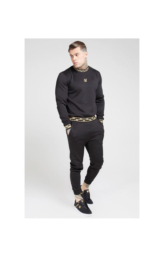 SikSilk Chain Rib Sweater – Black & Gold