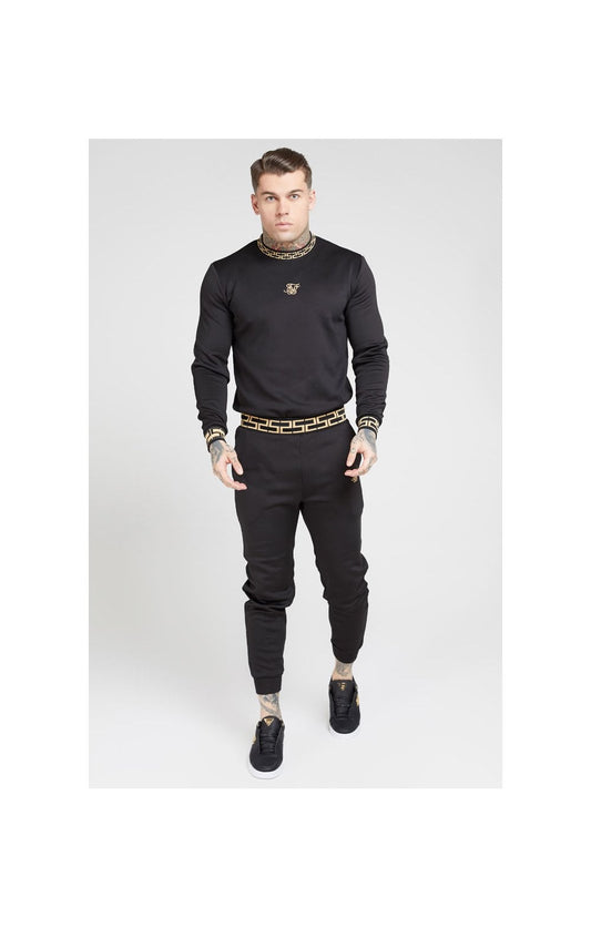 SikSilk Chain Rib Sweater – Black & Gold