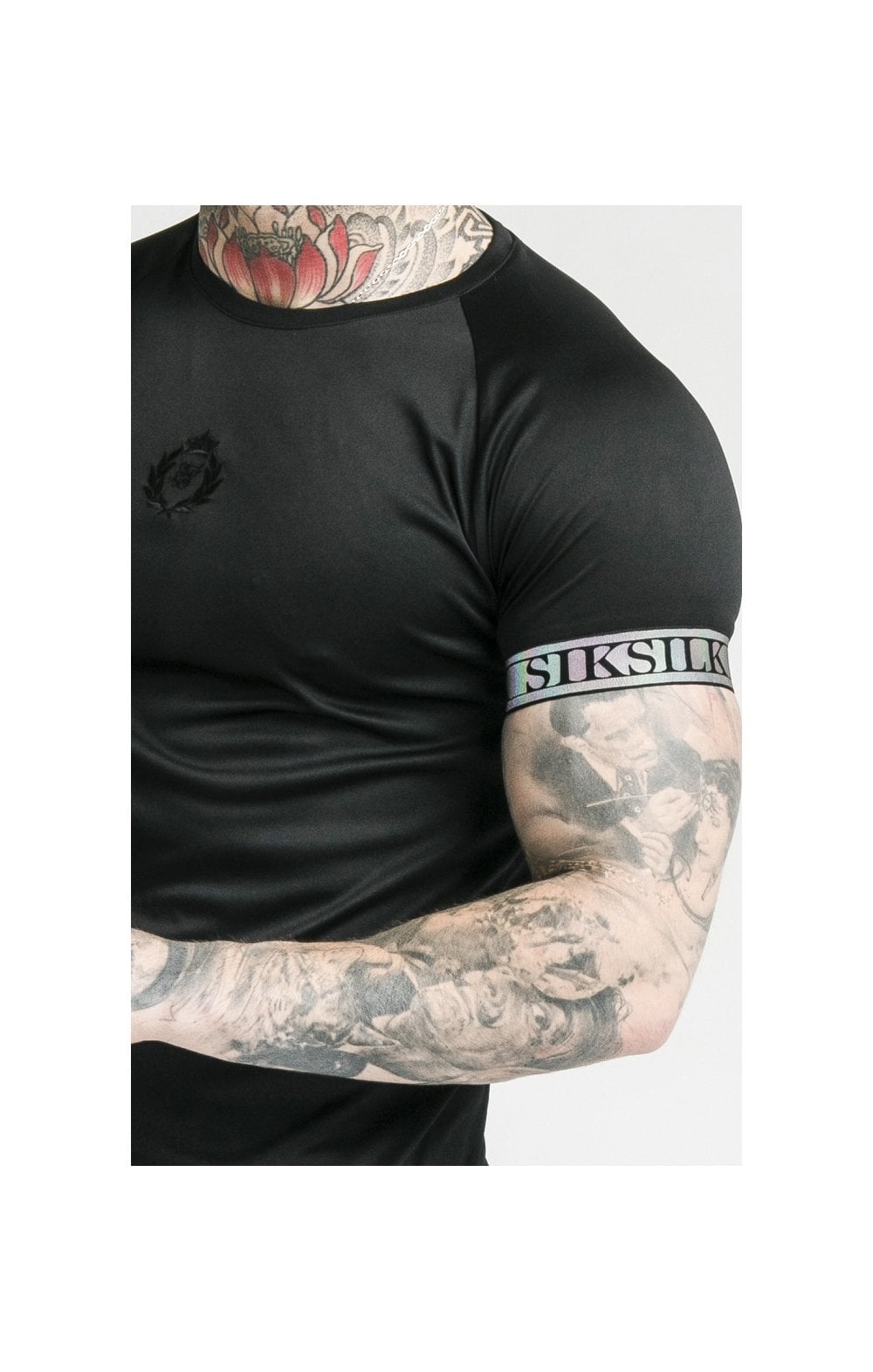 SikSilk S/S Iridescent Tech Tee - Black (1)