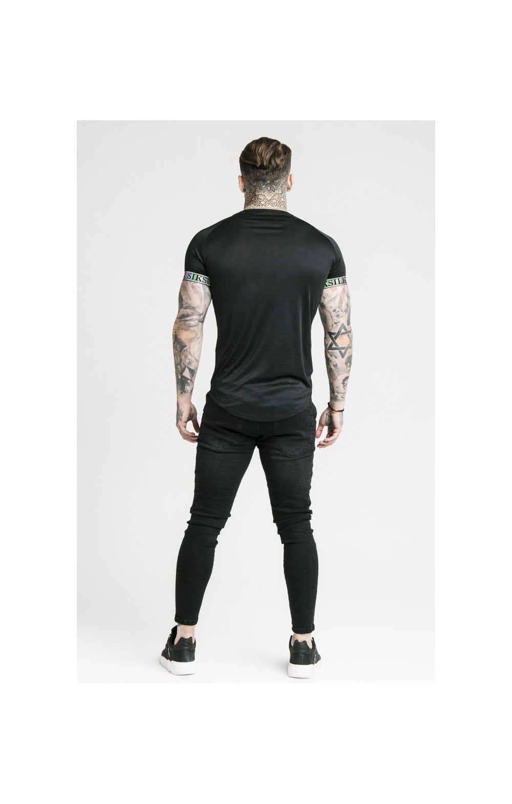 Load image into Gallery viewer, SikSilk S/S Iridescent Tech Tee - Black (4)