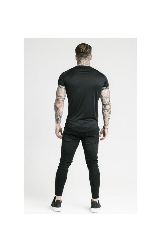 SikSilk S/S Iridescent Tech Tee - Black