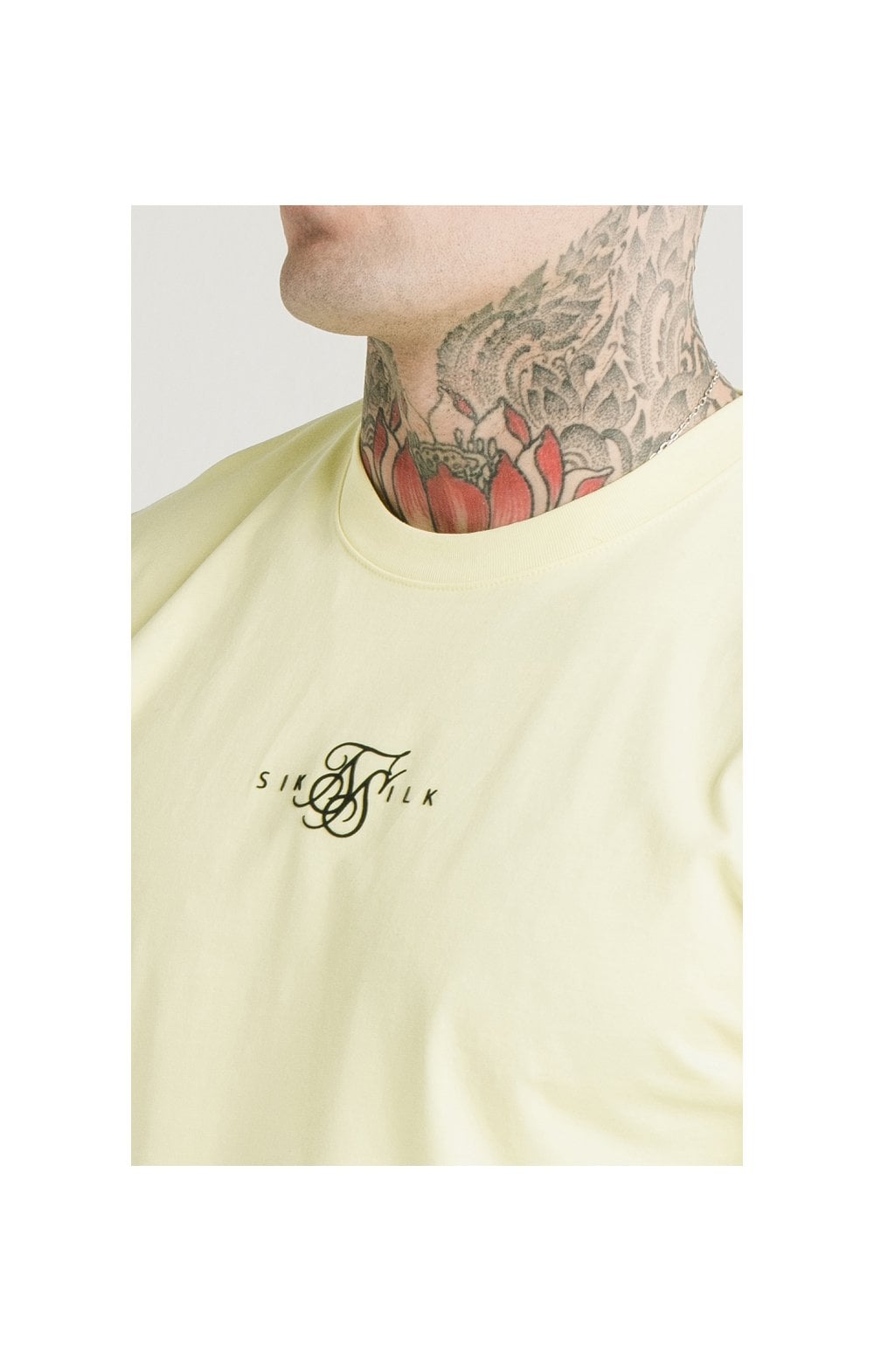 SikSilk Square Hem Standard Tee - Washed Yellow (1)