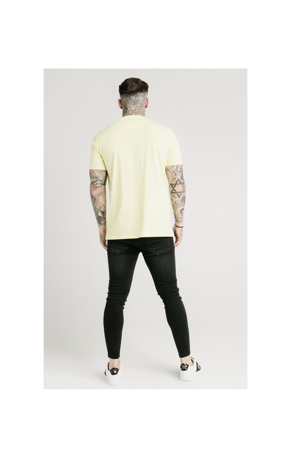 SikSilk Square Hem Standard Tee - Washed Yellow (4)