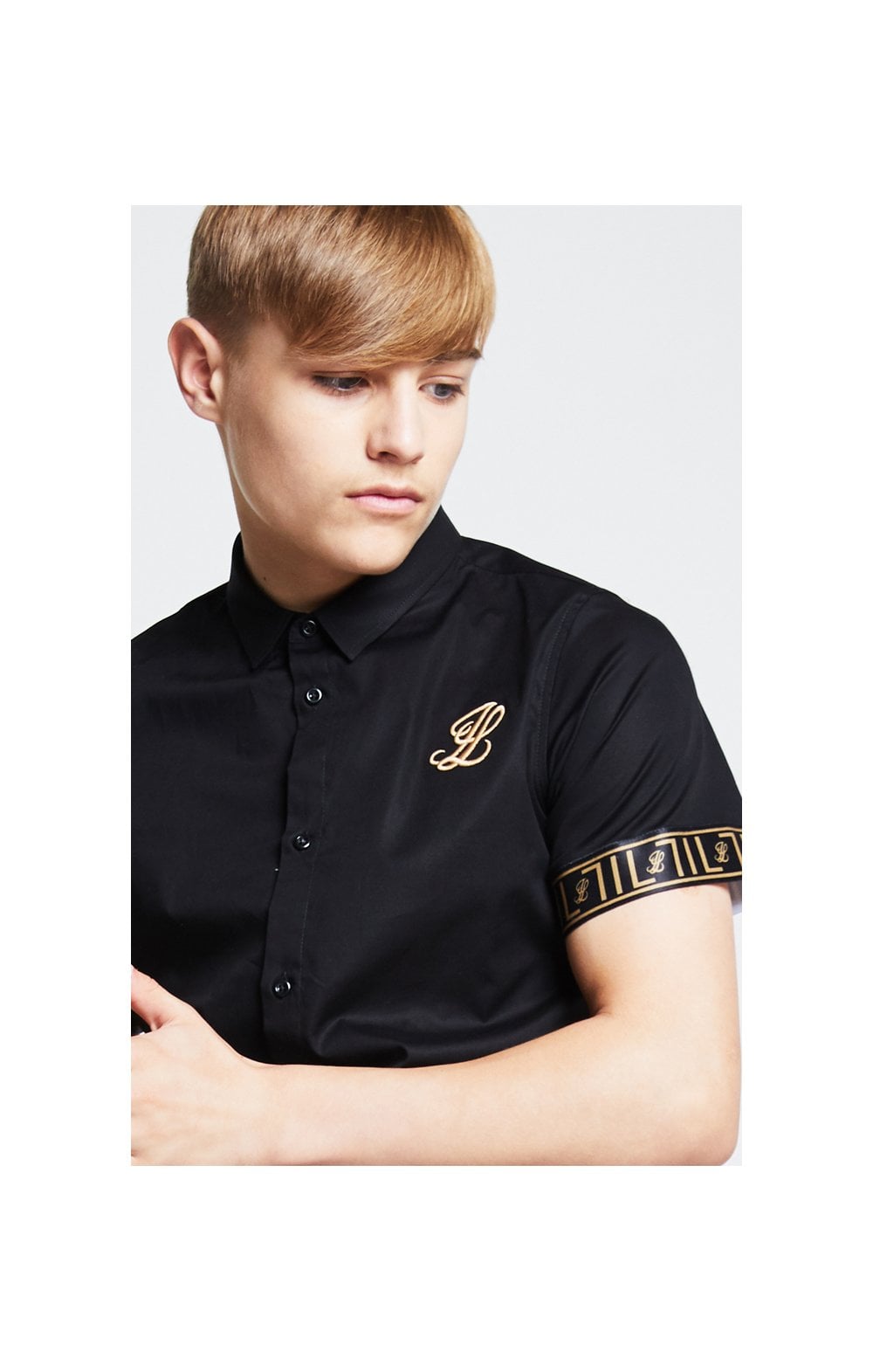 Illusive London S/S Taped Shirt - Black (1)