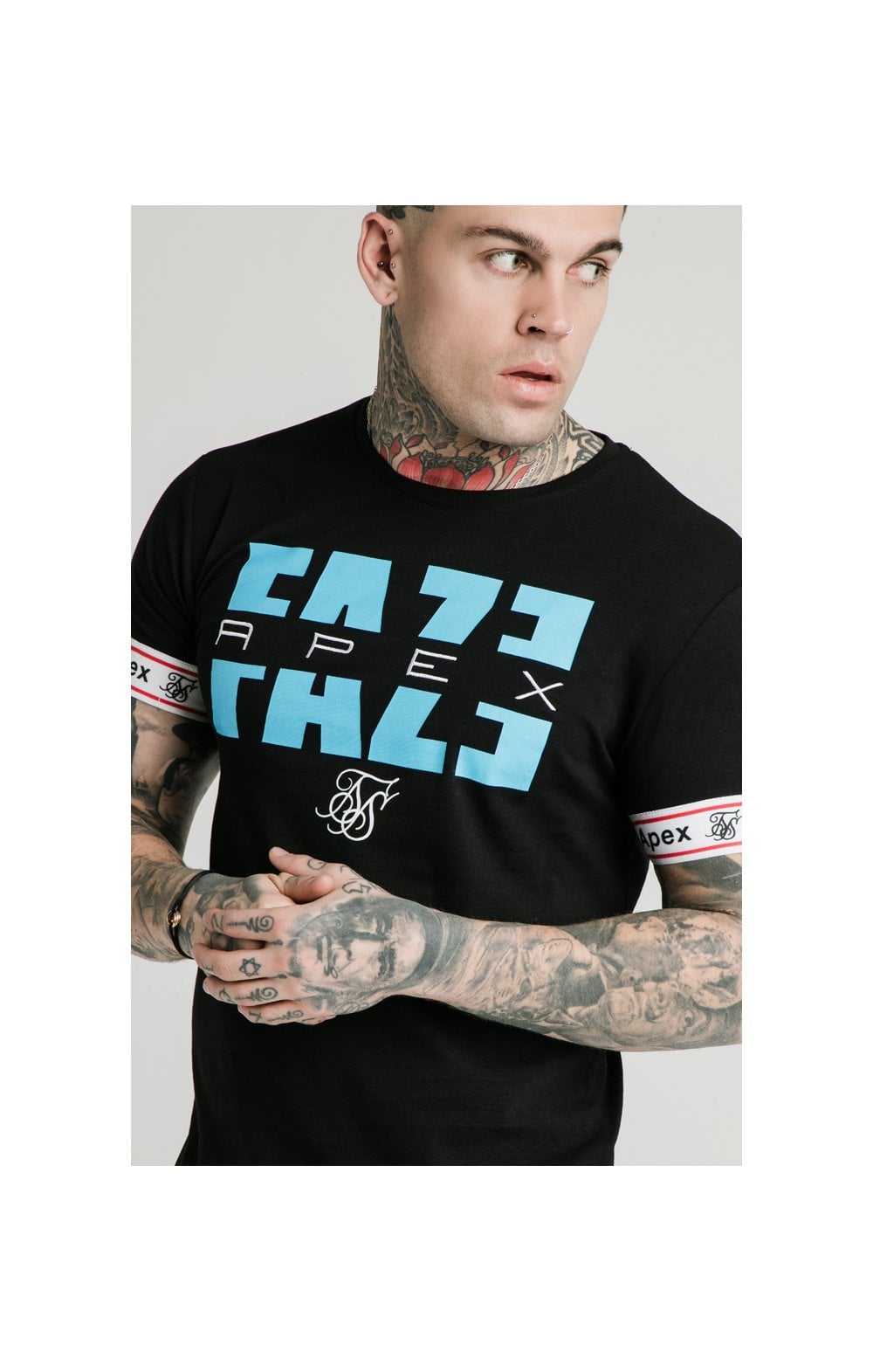 SikSilk x FaZe Apex Elastic Cuff Gym Tee - Black (1)