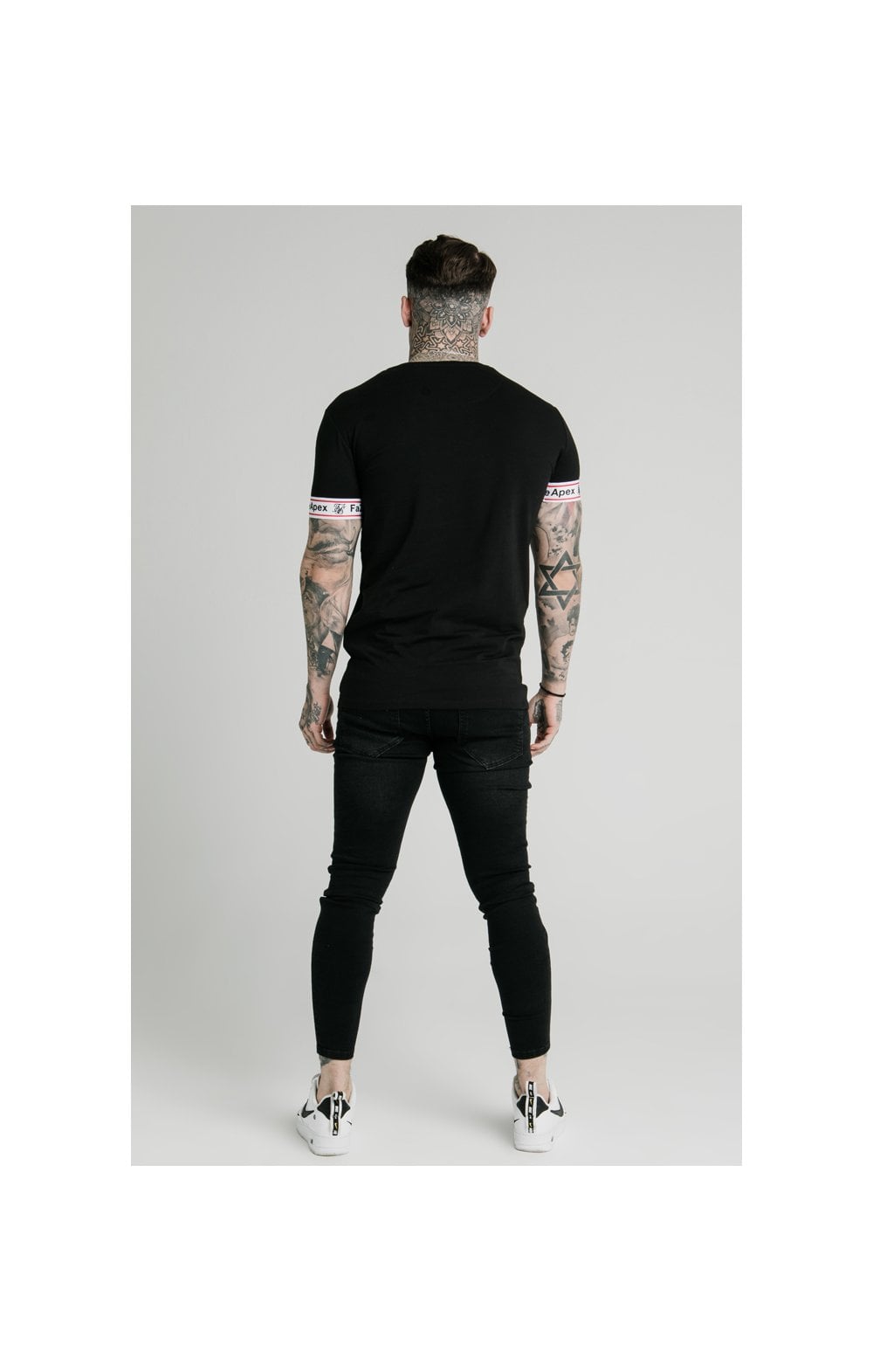 SikSilk x FaZe Apex Elastic Cuff Gym Tee - Black (4)