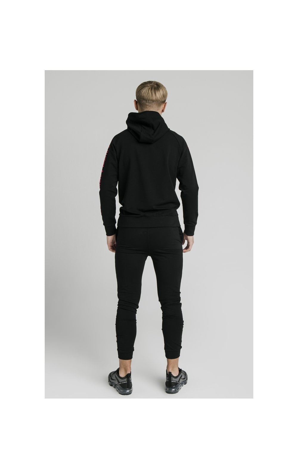 Illusive London Cuffed Joggers – Black & Pink (5)