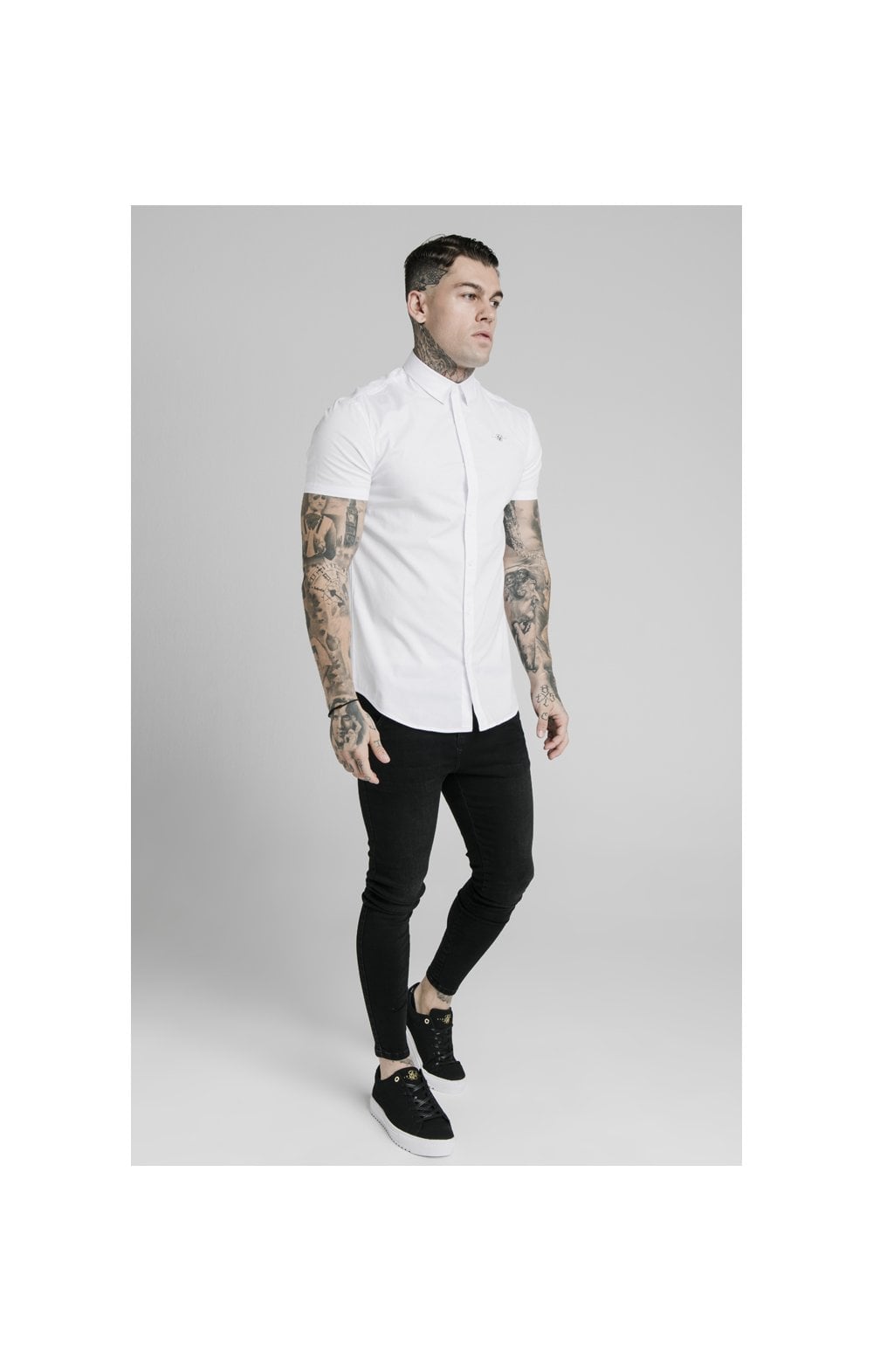 SikSilk S/S Standard Collar Shirt - White (1)