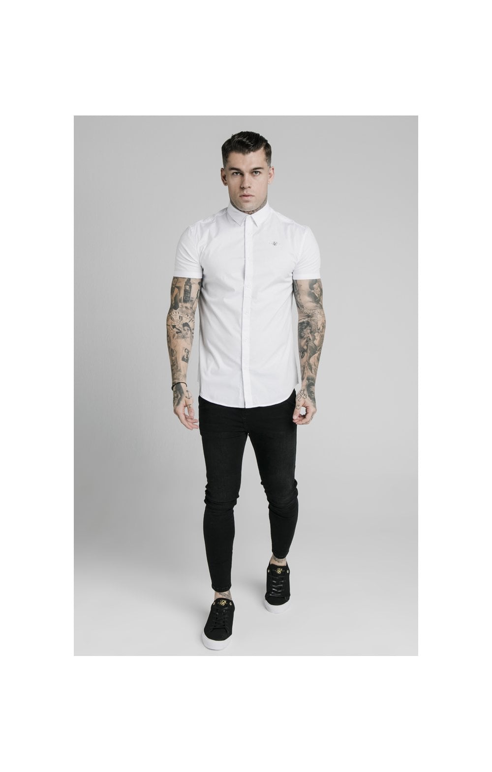 SikSilk S/S Standard Collar Shirt - White (2)