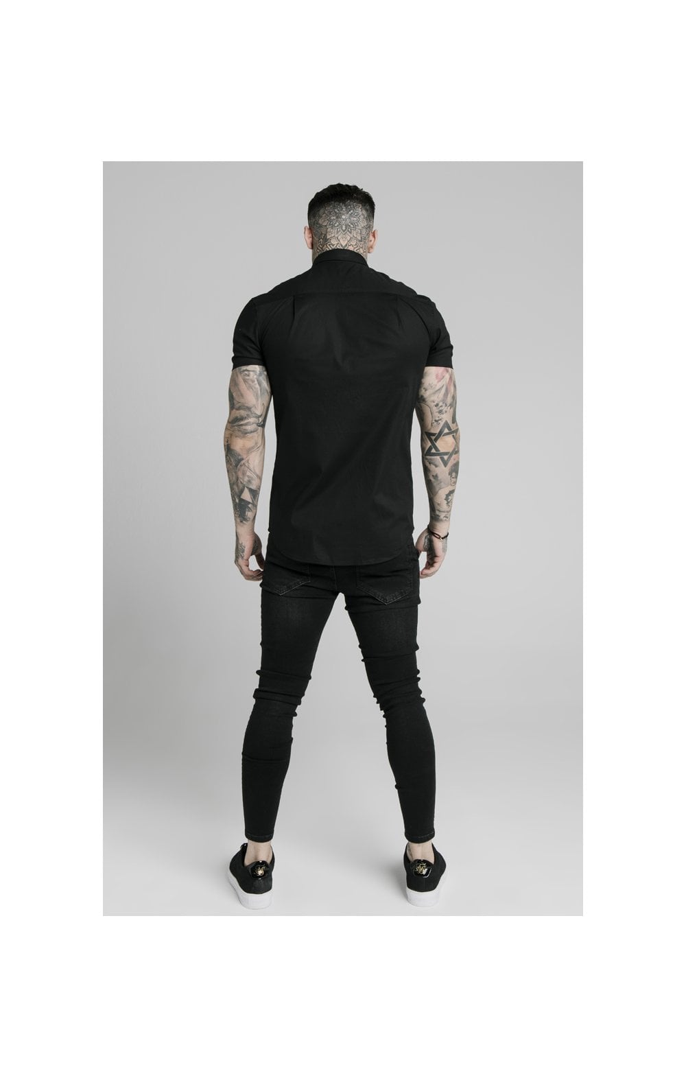 SikSilk S/S Standard Collar Shirt - Black (3)